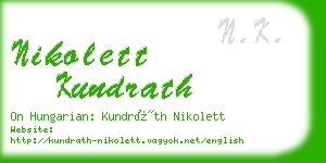 nikolett kundrath business card